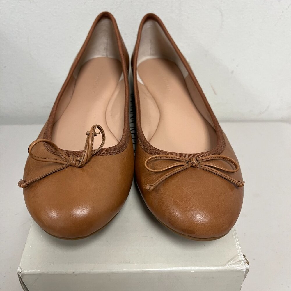 Banana Republic cognac brown leather ballet flats 9 NIB ASHLEY nwt